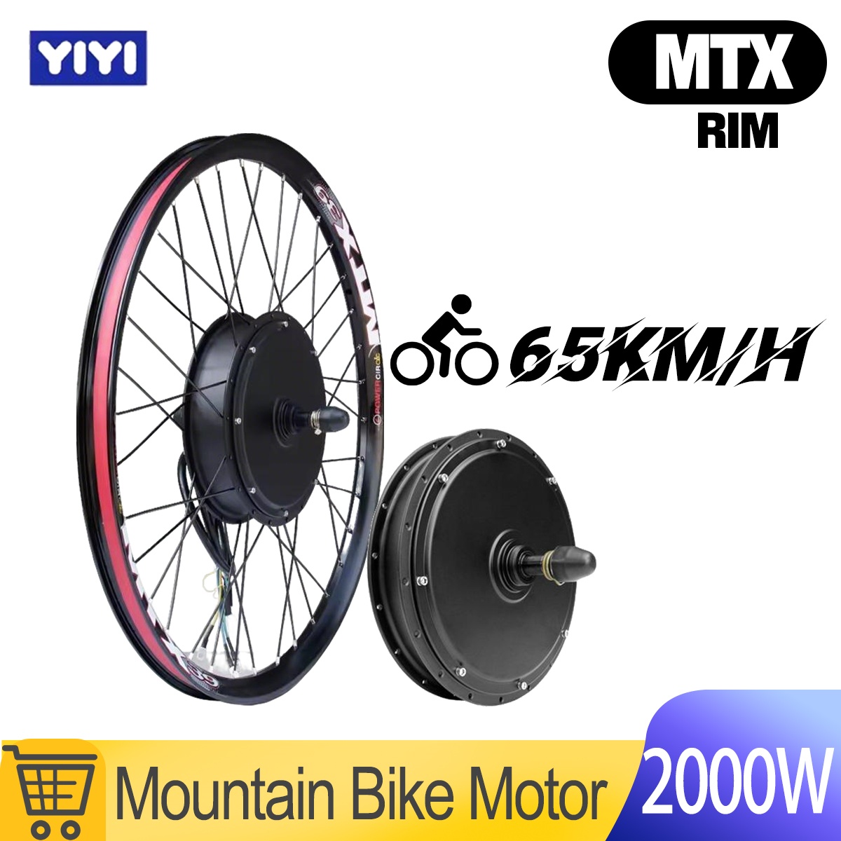 Ebike Conversion Kit 72V 3000W - MTX 48V52V 2000W E-bike motorwiel 20in-29in