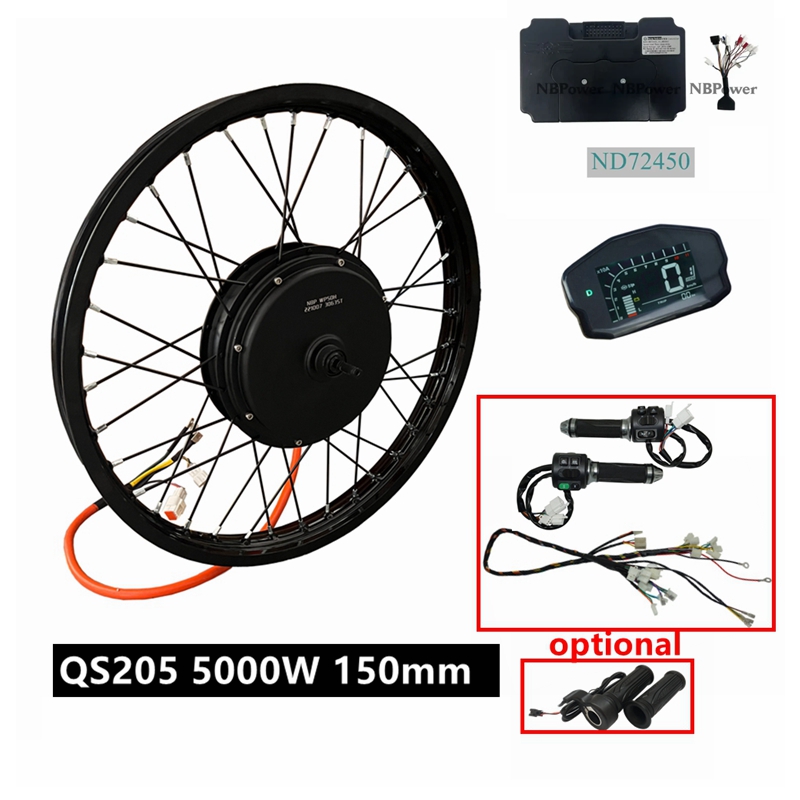 72V 5000W Hub Motor Kit - NBpower/QS205 V3 72V 5000W E-bike kit