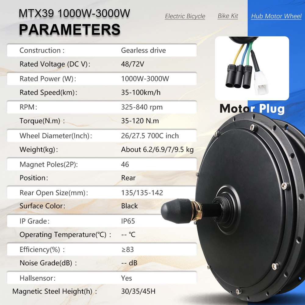 MTX Rim Elektrische Fiets Ombo - 72V 5000W Hub Motor Kit recensie en prijs