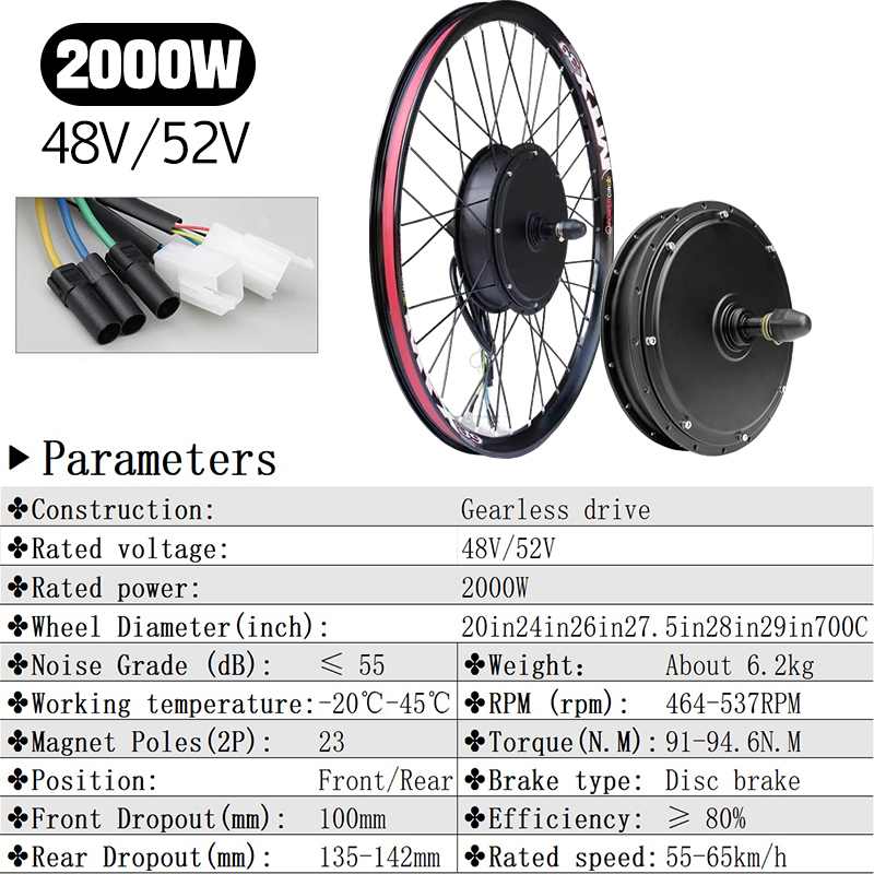 Nieuwe Upgrade E-bike Ombouwse - Ebike Conversion Kit 72V 3000W recensie en prijs