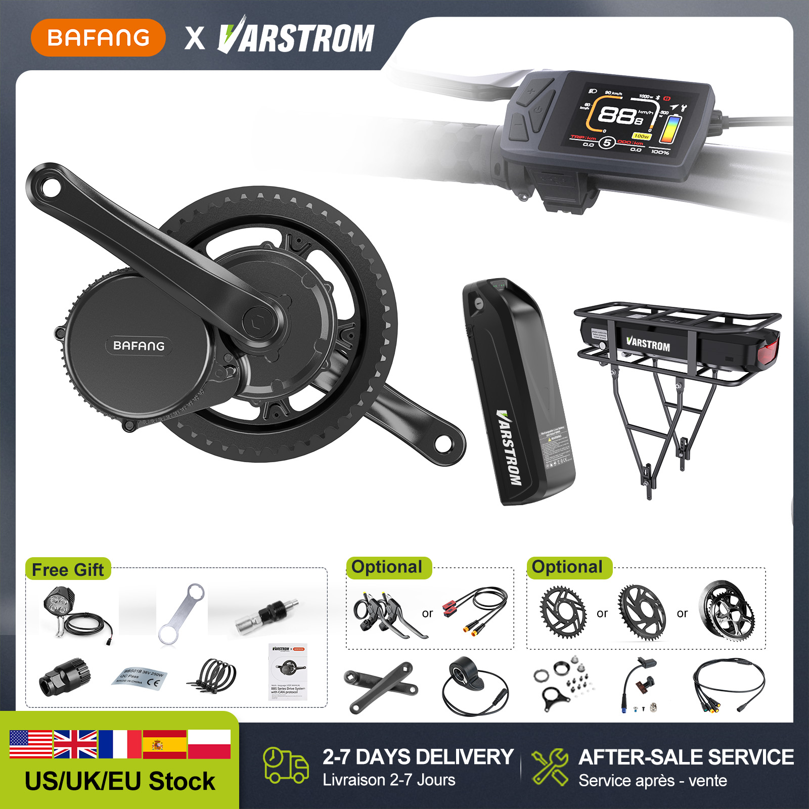 [US Direct] BAFANG 48V 500W750 - Bafang Bbshd 1000W Conversion Kit recensie en prijs
