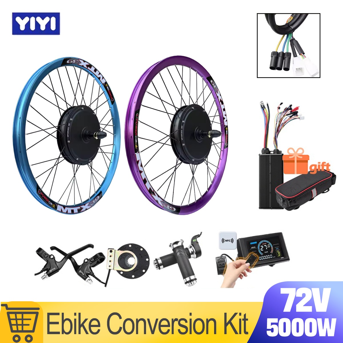 Nieuwe MTX39 72V 5000W E-bike  - 72V 5000W Hub Motor Kit recensie en prijs