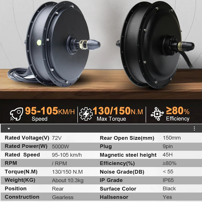 Nieuwe MTX39 72V 5000W E-bike  - 72V 5000W Hub Motor Kit recensie en prijs