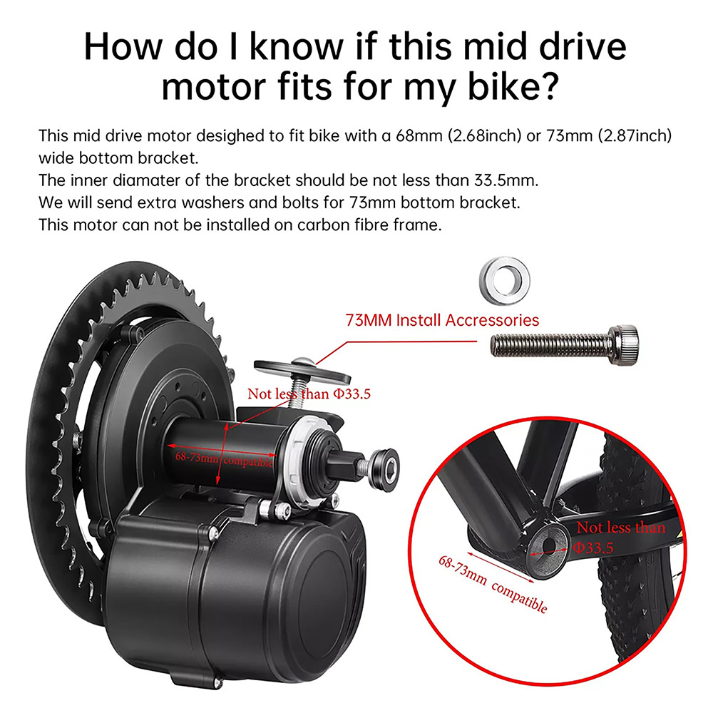 TongSheng TSDZ2B 36V 250W 350W - Tongsheng Tsdz2B Mid Drive Motor recensie en prijs