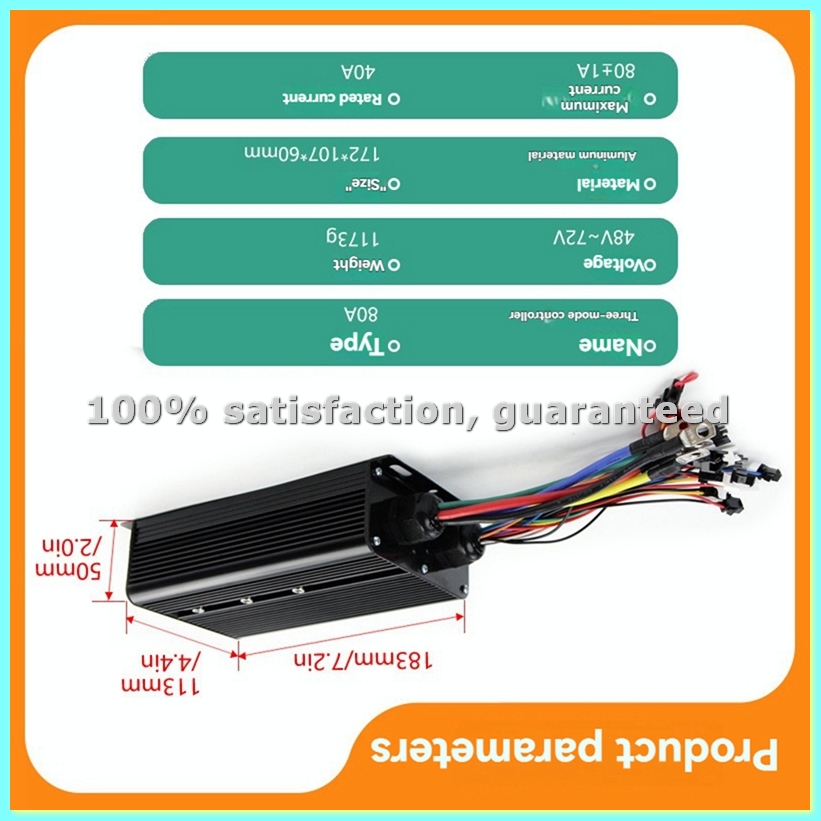 E-fiets Drie-modus controller  - Sine Wave Controller 48V 72V 80A recensie en prijs