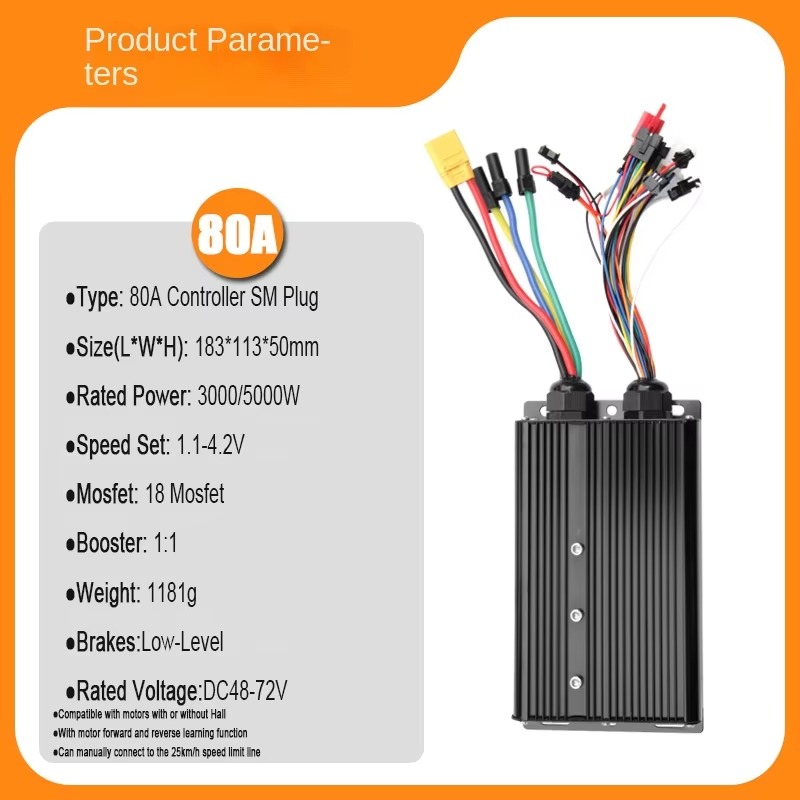 3000W 5000W elektrisch voertui - Sine Wave Controller 48V 72V 80A recensie en prijs