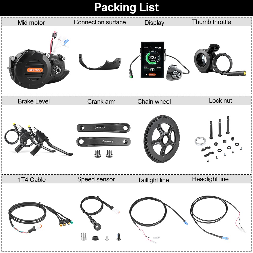 Bafang M620 G510 48V 52V 1000W - Mid Drive Motor Kit 52V 1000W recensie en prijs