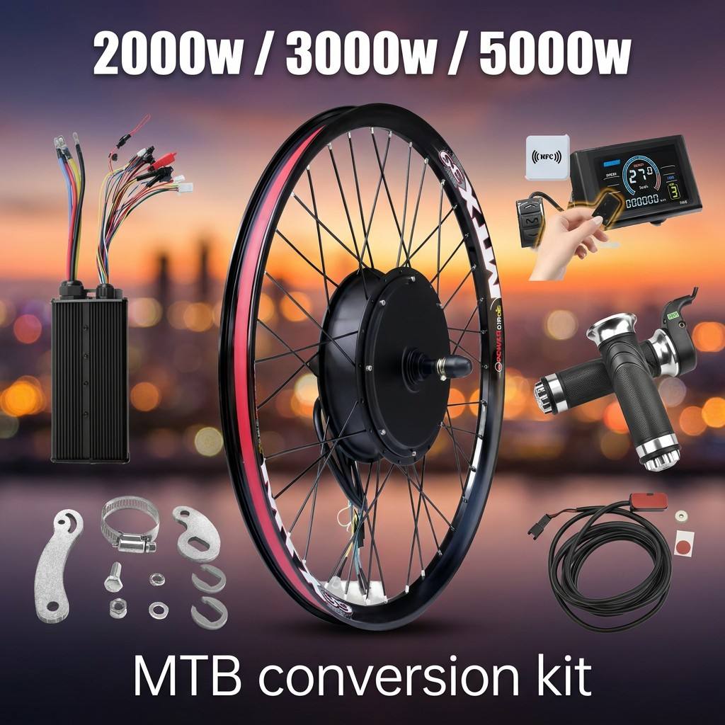 72V 5000W E-bike kit met S966  - 72V 5000W Hub Motor Kit recensie en prijs