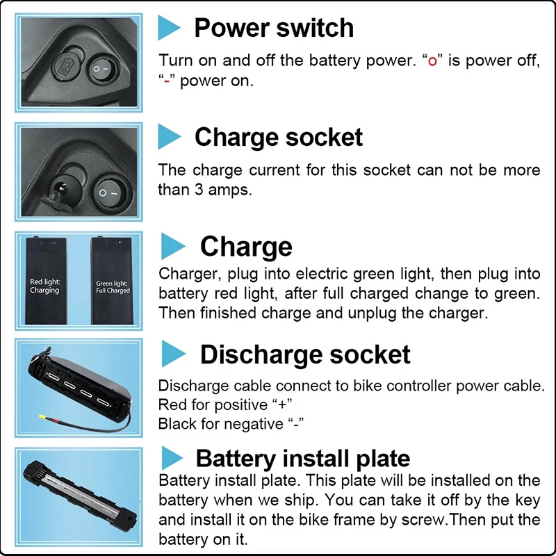 Cham 36 60 52v 48v 72v 45ah 60 - Ebike Battery 48V 20Ah Hailong recensie en prijs