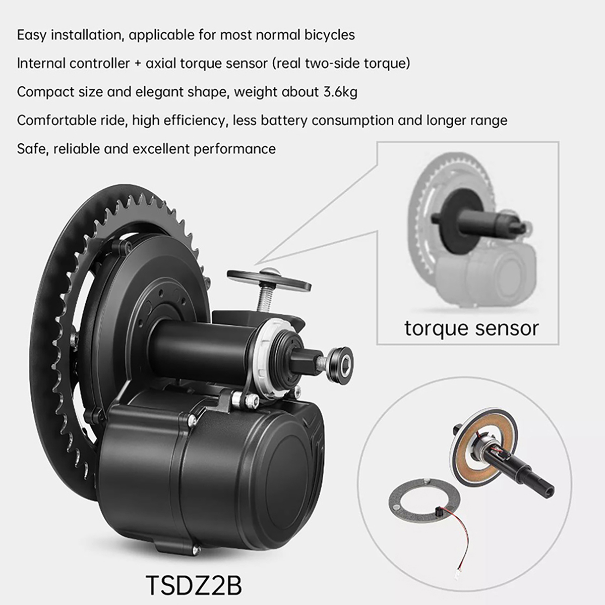 Nieuwe Versie Tongsheng 48V 50 - Tongsheng Tsdz2B Mid Drive Motor recensie en prijs